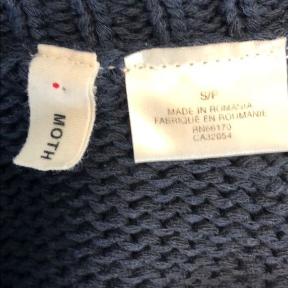 ANTHROPOLOGIE Moth Raglan Asbury Lace Up Sweater - S - Picture 9 of 10